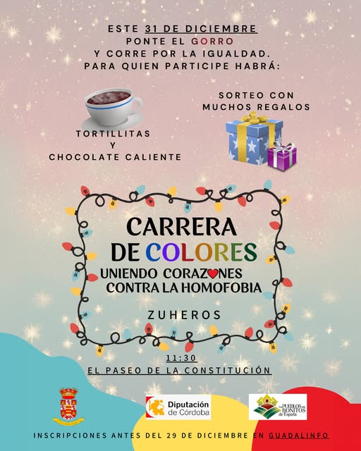 cartel carrera de colores